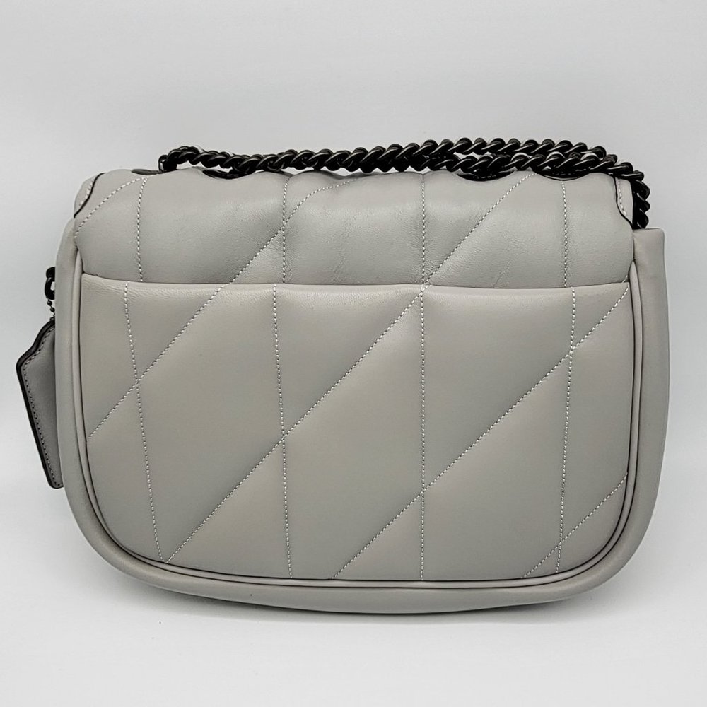 Coach Quilted Pillow Madison Shoulder Bag C8560 Dove Grey - Picture 2 of 9